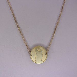 Disney Maleficent Gold Coin Necklace 18" L